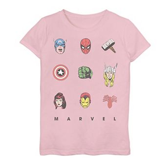 Girls 7-16 Marvel Retro Comic Icons Graphic Tee