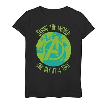 Girls 7-16 Marvel Saving The World Logo Graphic Tee