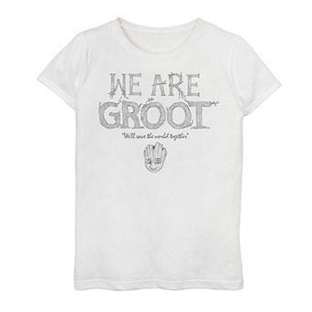 Girls 7-16 Marvel Groot Line Art Quote Graphic Tee