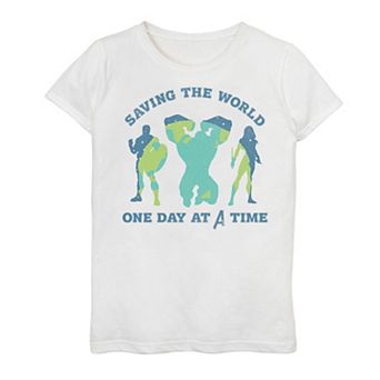 Girls 7-16 Marvel Avengers Earth Day Silhouette Graphic Tee