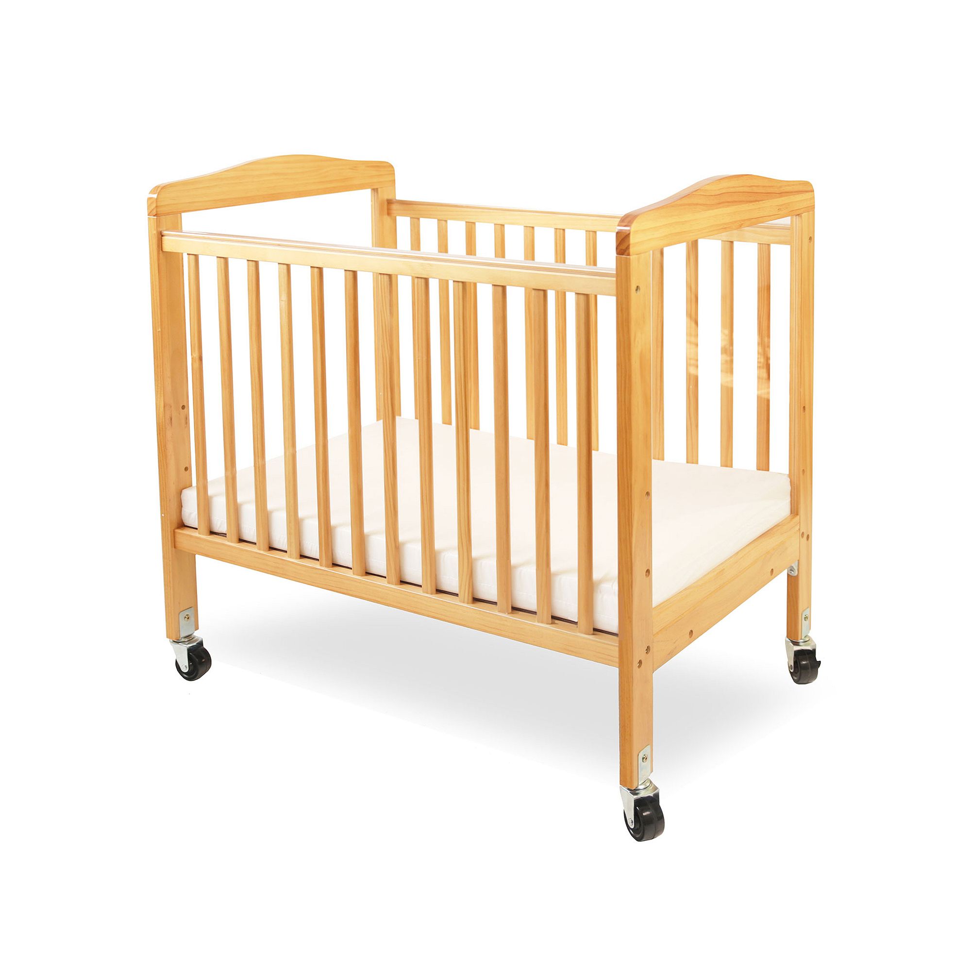LA Baby Window Crib & Mattress, Natural