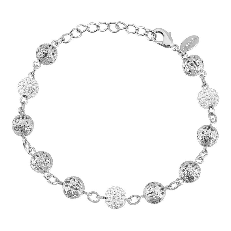 1928 Fireball & Filigree Chain Bracelet, Womens, Silver
