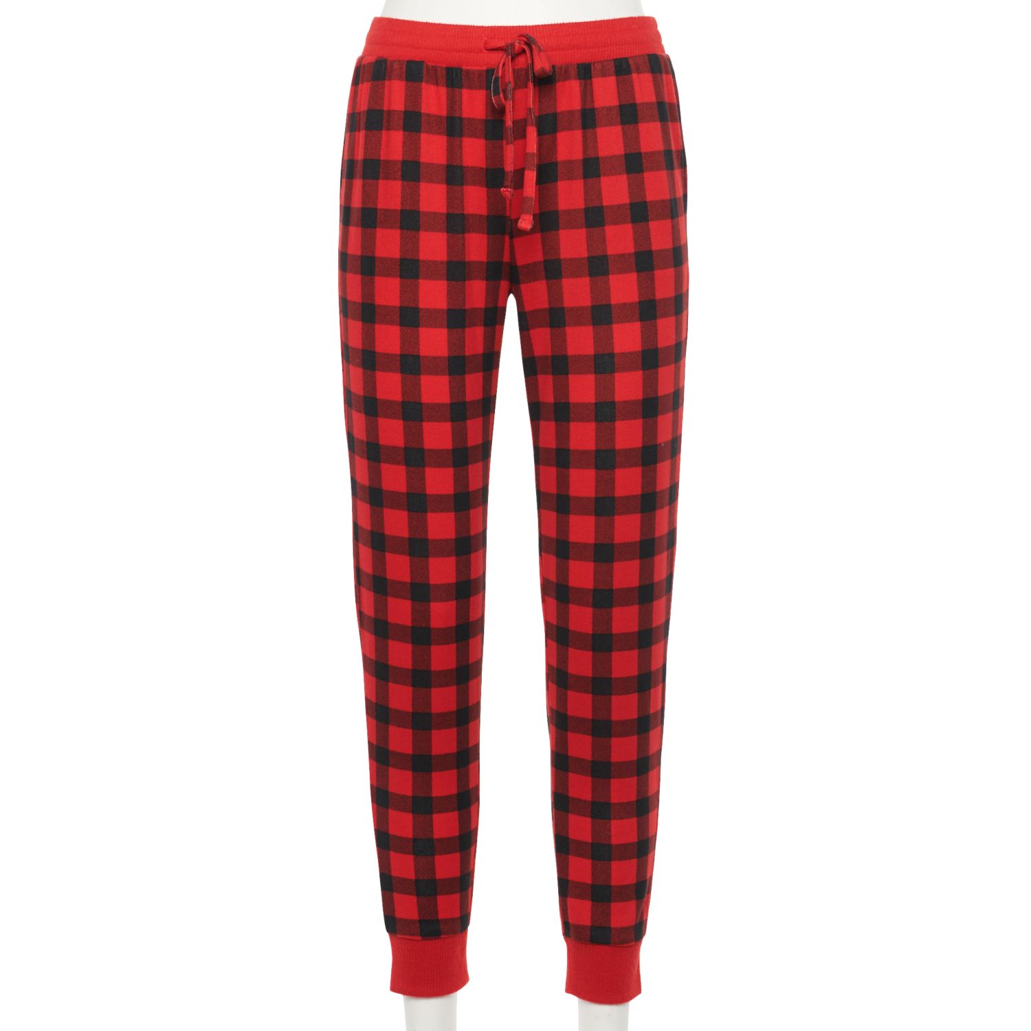 checkered pj pants women's