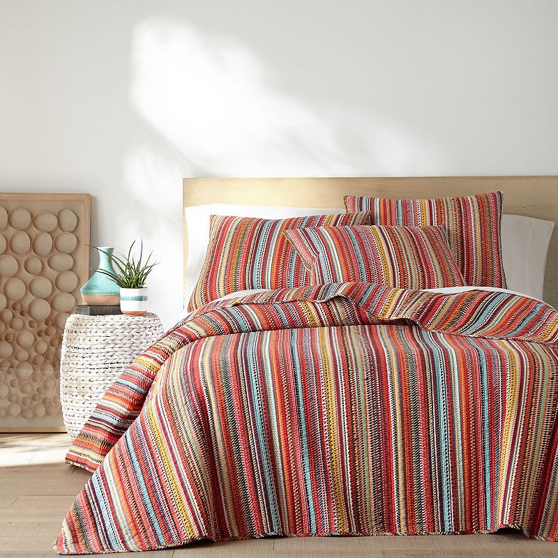 Levtex Home Uluru Stripe Quilt Set, Multicolor, Full/Queen