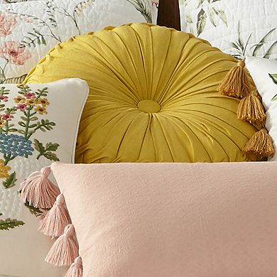 Levtex Home Viviana Round Ochre Throw Pillow