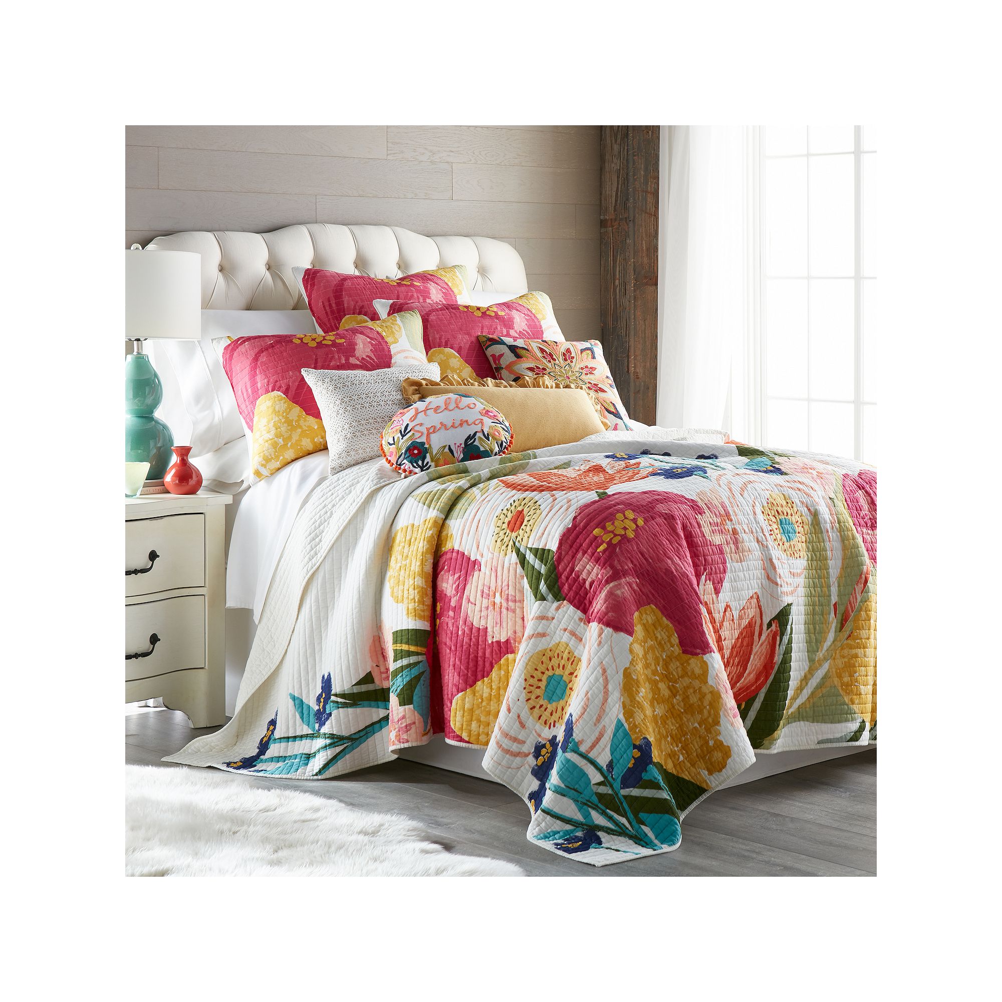 Levtex Home Grandiflora Quilt Set and Shams, Multi