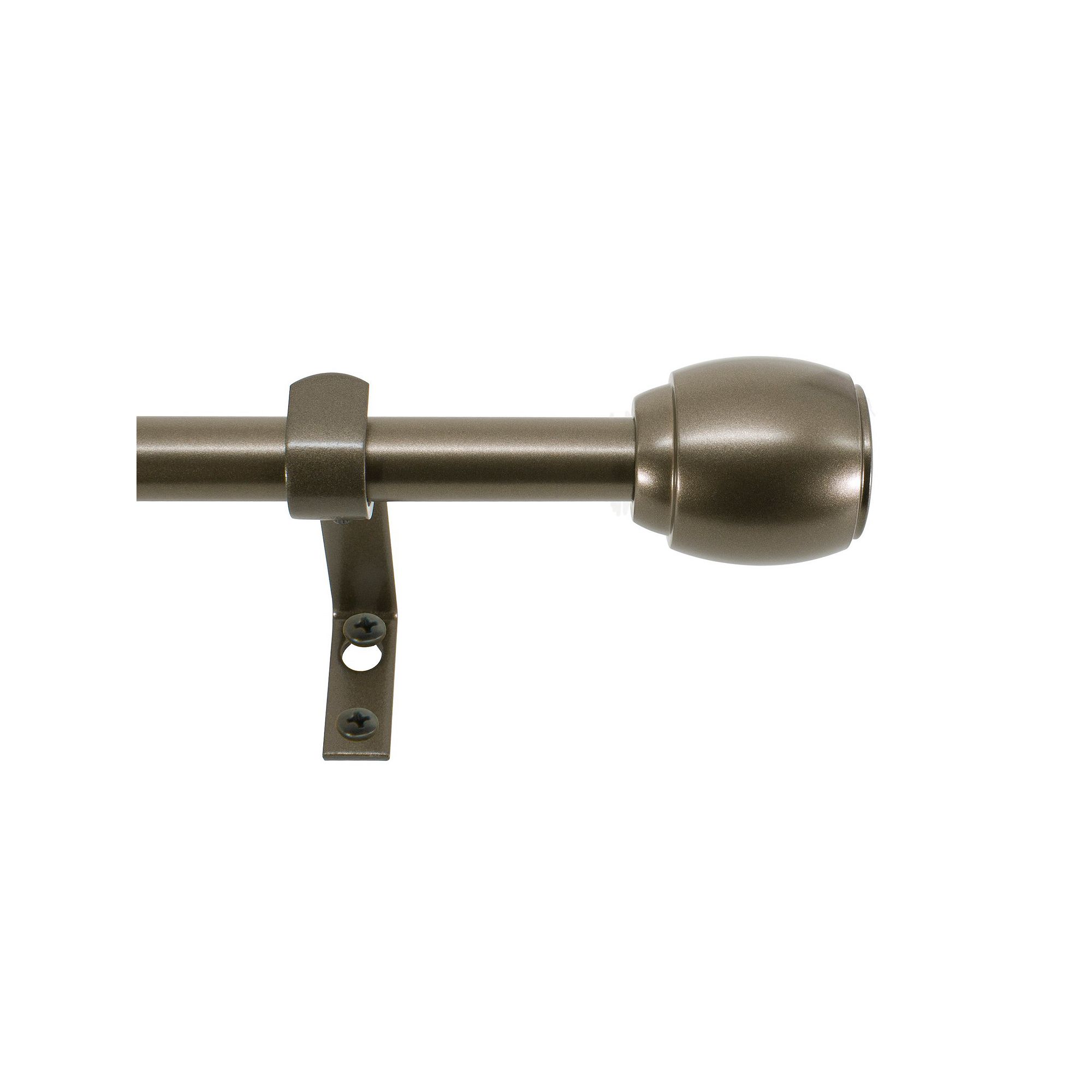 Montevilla 5/8 Diameter Cap Adjustable Curtain Rod Set, Bronze