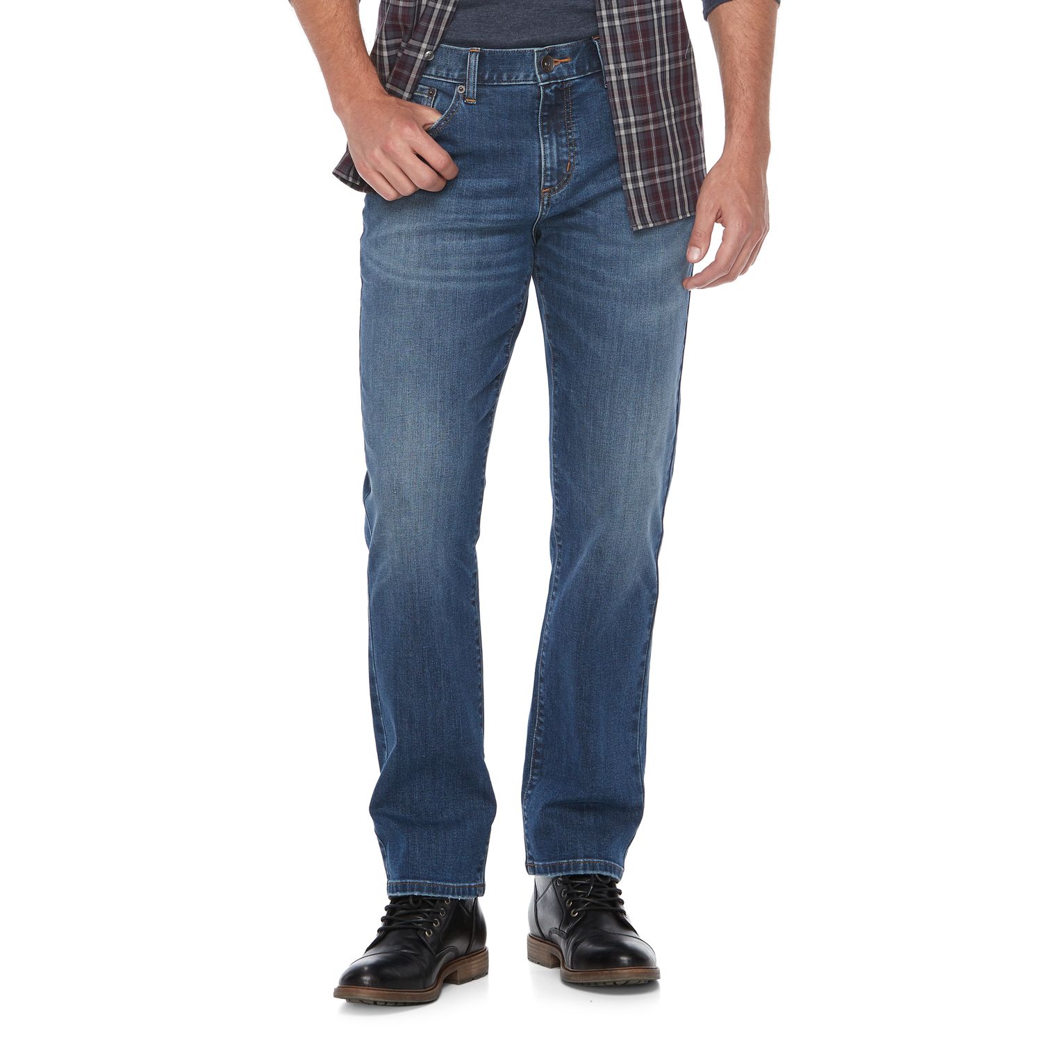 izod men's comfort stretch slim straight fit jeans