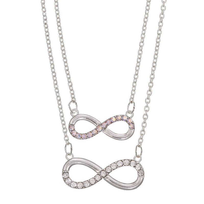 29511930 FAO Schwarz Silver Tone Infinity Pendant Necklace  sku 29511930