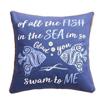 Levtex Home Laida Beach Fish Sea Me Throw Pillow