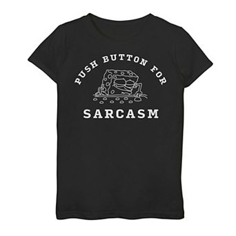 Girls 7-16 SpongeBob SquarePants Sarcasm Button Graphic Tee