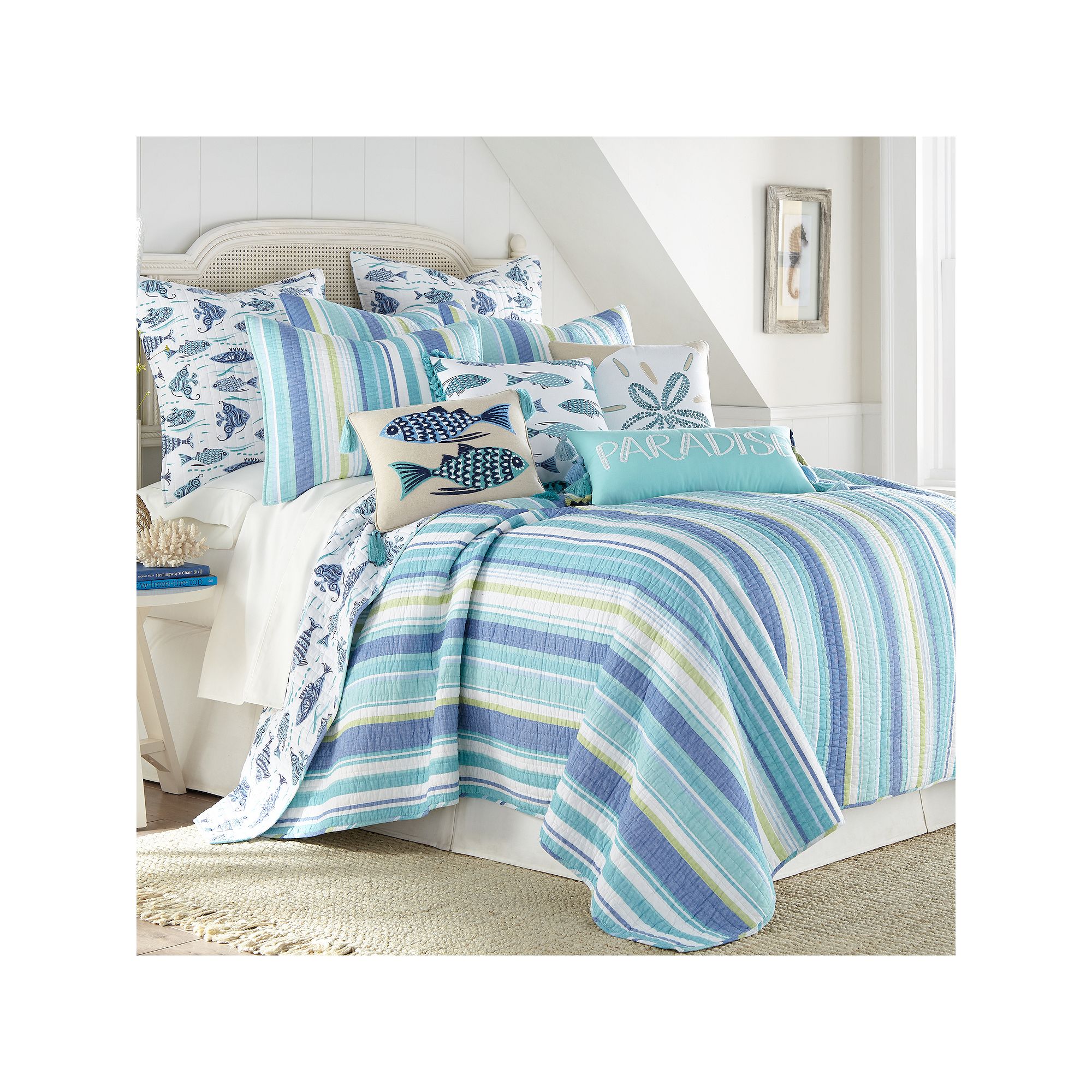 Levtex Home Laida Beach Quilt Set, Blue