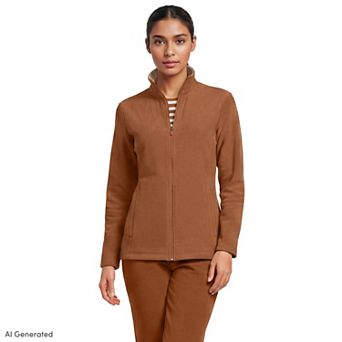 Petite Lands' End Full Zip Fleece Jacket