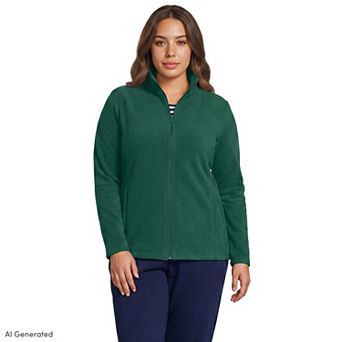 Plus Size Lands' End Full Zip Fleece Jacket