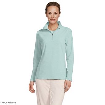 Petite Lands' End 1/4-Zip Fleece Pullover