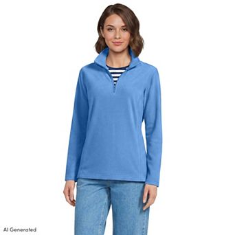 Petite Lands' End 1/4-Zip Fleece Pullover