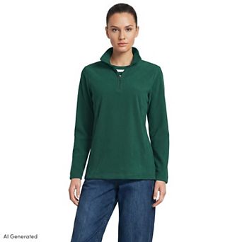 Petite Lands' End 1/4-Zip Fleece Pullover