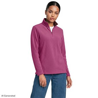 Petite Lands' End 1/4-Zip Fleece Pullover
