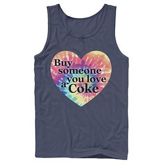 Adult Coca-Cola Pride Buy Someone You Love A Coke Tie Dye Heart Tank Top