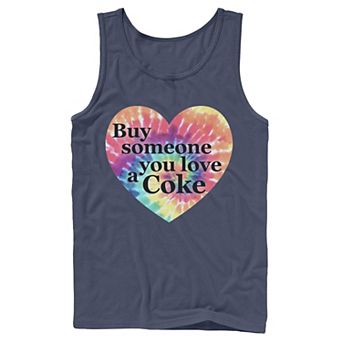 Adult Coca-Cola Pride Buy Someone You Love A Coke Tie Dye Heart Tank Top