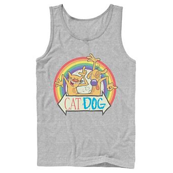 Adult CatDog Pride Rainbow Portrait Tank Top
