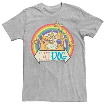 Adult CatDog Pride Rainbow Portrait Tee