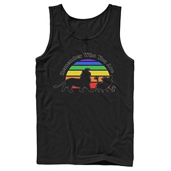 Disney's The Lion King Remember Who You Are Rainbow Sunset Men's Graphic Tank Top