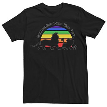 Disney's The Lion King Remember Who You Are Rainbow Sunset Men's Graphic Tee