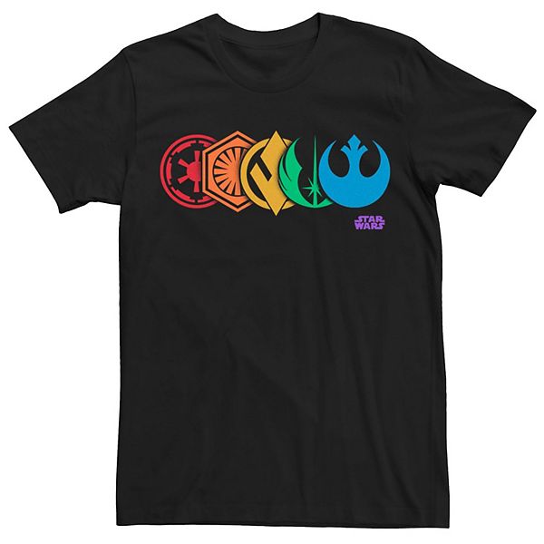 Adult Star Wars Pride Rainbow Logo Line Up Tee