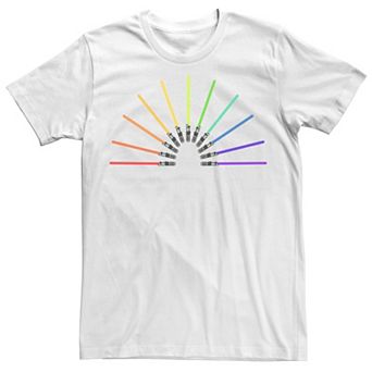 Adult Star Wars Pride Rainbow Lightsabers Tee