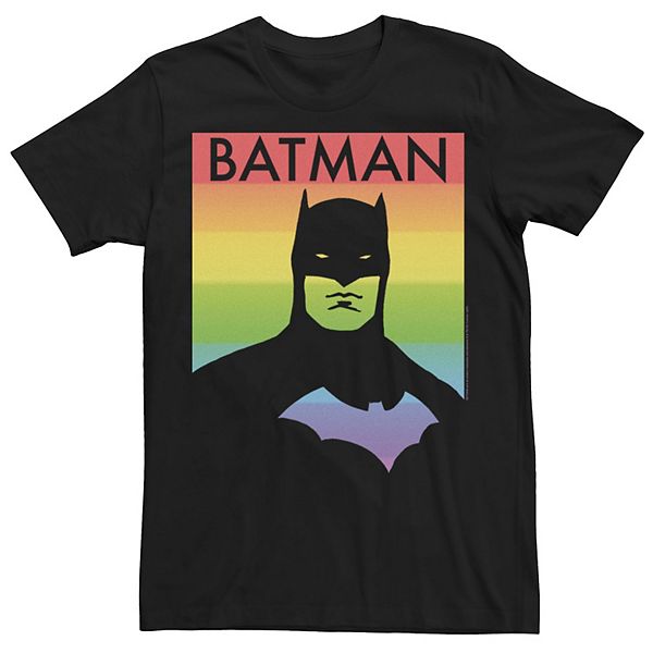 Adult DC Comics Pride Batman Rainbow Poster Tee