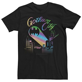 Adult DC Comics Pride Batman Gotham City Rainbow Tee