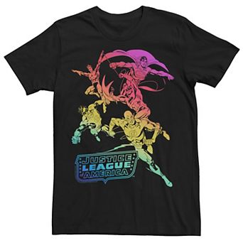 Adult DC Comics Pride Justice League Rainbow Gradient Tee