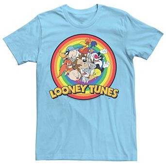 Adult Looney Tunes Pride Group Shot Rainbow Circle Tee