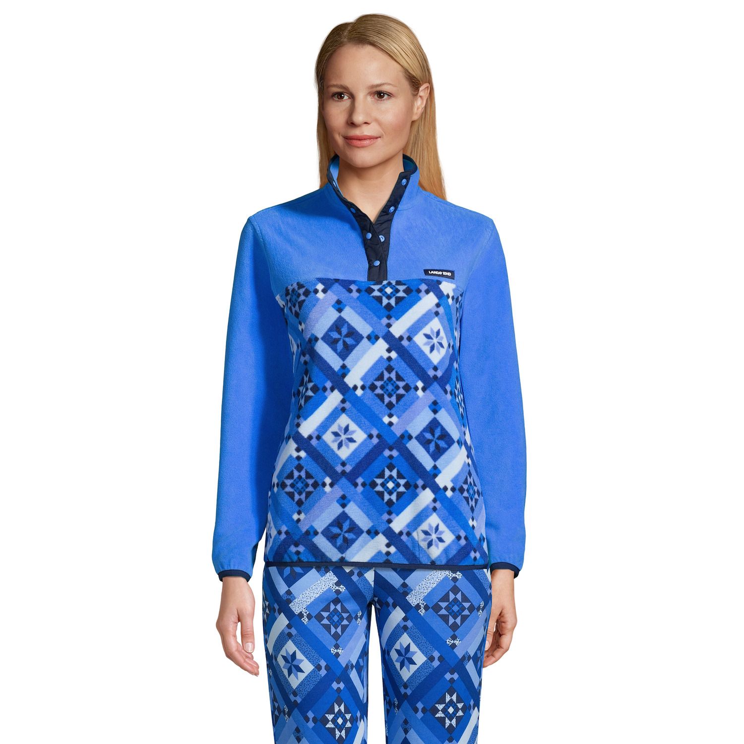 Image for Lands' End Petites' Heritage Quarter-Snap Fleece Jacket at Kohl's.