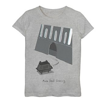 Girls 7-16 Star Wars Mouse Droid Crossing Humor Graphic Tee