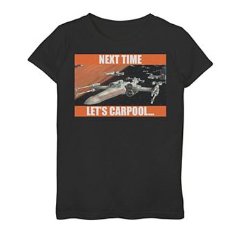 Girls 7-16 Star Wars X-Wing Carpool Meme Graphic Tee