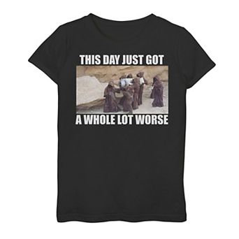 Girls 7-16 Star Wars Kidnapped R2 Meme Graphic Tee