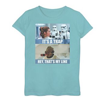Girls 7-16 Star Wars Its A Trap Meme Graphic Tee