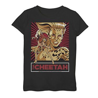 Girls 7-16 DC Comics Wonder Woman Retro Cheetah Poster Graphic Tee