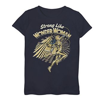 Girls 7-16 DC Comics Wonder Woman Strong Like Poster Graphic Tee