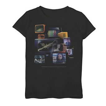 Girls 7-16 DC Comics Wonder Woman Retro TV Poster Graphic Tee