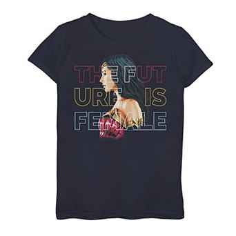 Girls 7-16 DC Comics Wonder Woman Female Future Quote Graphic Tee