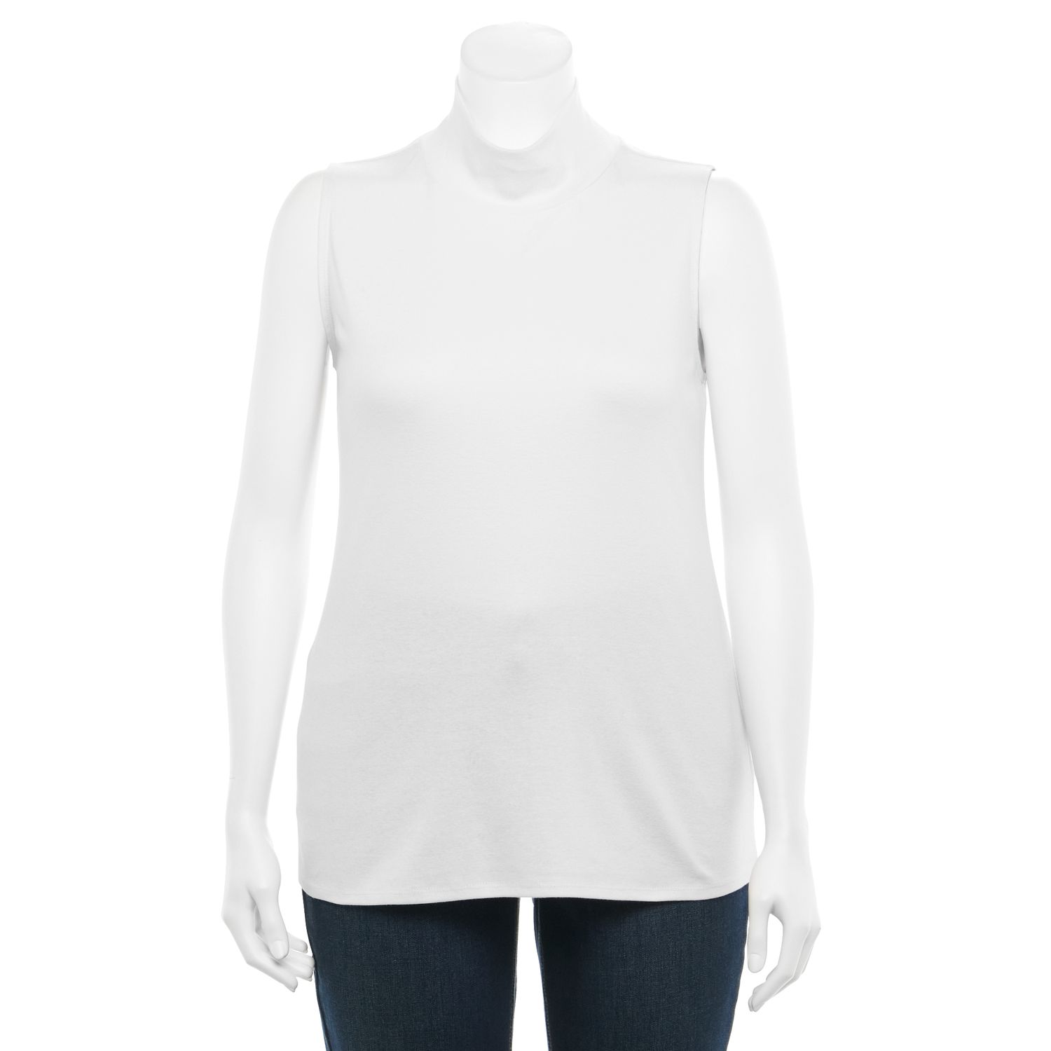 croft and barrow sleeveless mock turtleneck