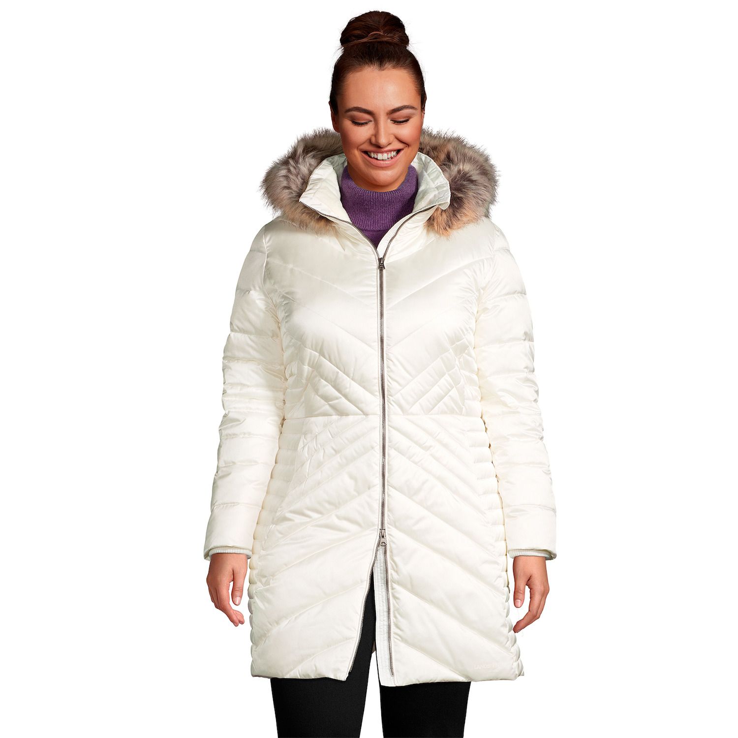 women's expedition waterproof down winter parka with faux fur hood