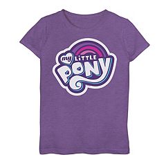 Girl's My Little Pony Twilight Sparkle Face T-Shirt - Purple Berry - Large