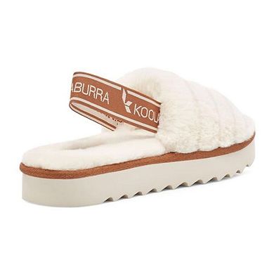 Koolaburra by UGG Fuzz'n II Women's Faux-Fur Slipper Sandals