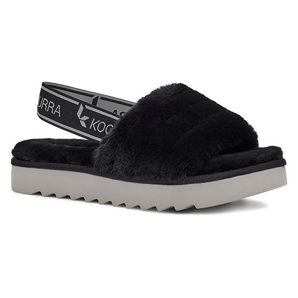 Koolaburra by UGG Fuzz'n II Women's Faux-Fur Slipper Sandals