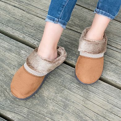 Women's isotoner Mallory Hoodback Slippers Made with Recycled Microsuede