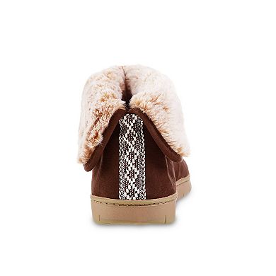 Women's isotoner Faux Fur Boot Slipper Made with Recycled Microsuede